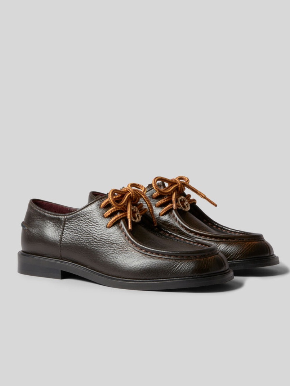Claudie Pierlot Grained Leather Derby Shoes